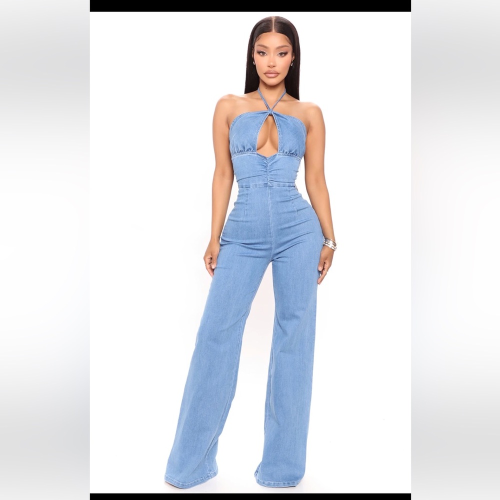 *BRAND NEW* Fashion Nova Cut it Out Denim Jumpsuit